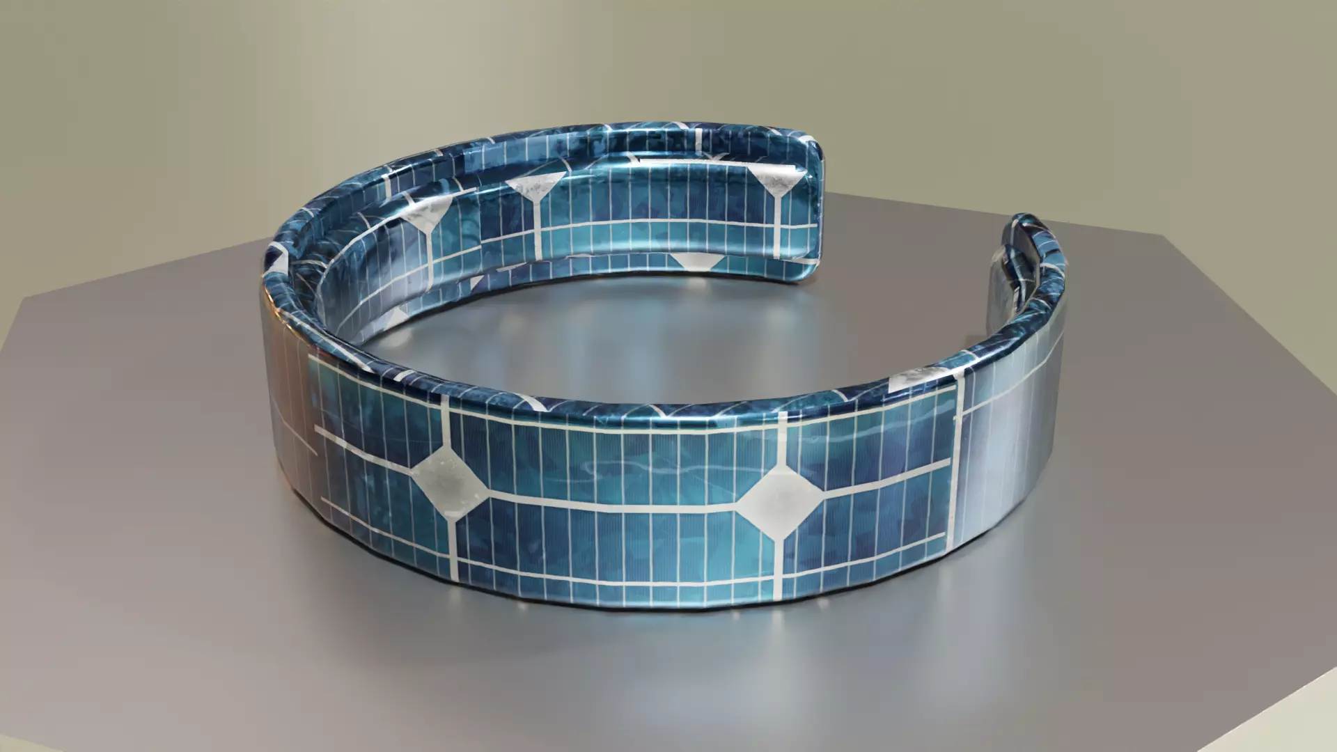 Low Poly Sci-Fi Bracelet Luke Low-poly 3D model_0