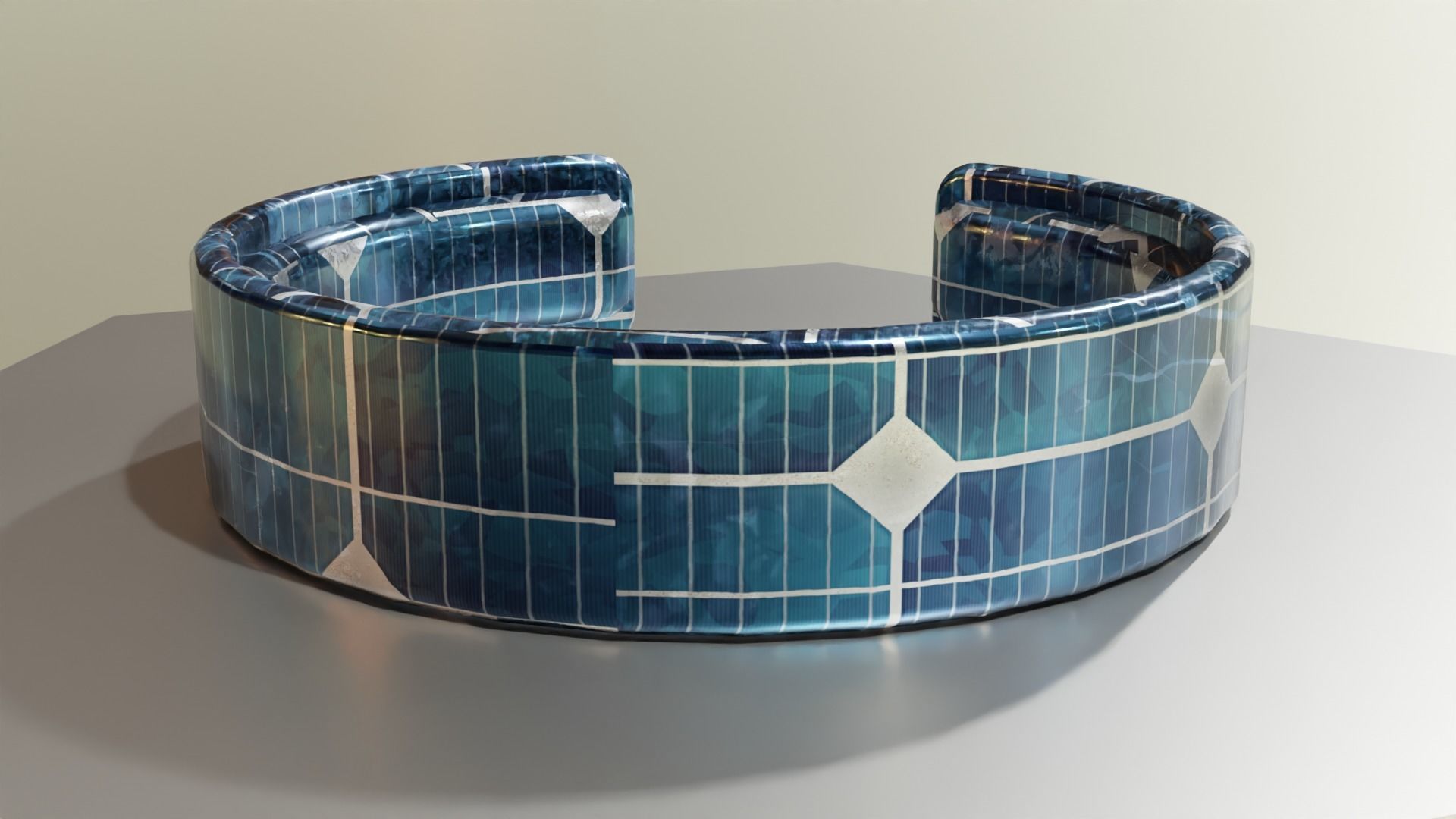 Low Poly Sci-Fi Bracelet Luke Low-poly 3D model_10