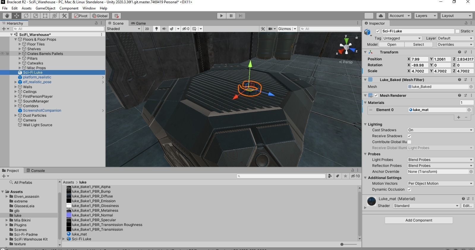 Low Poly Sci-Fi Bracelet Luke Low-poly 3D model_1