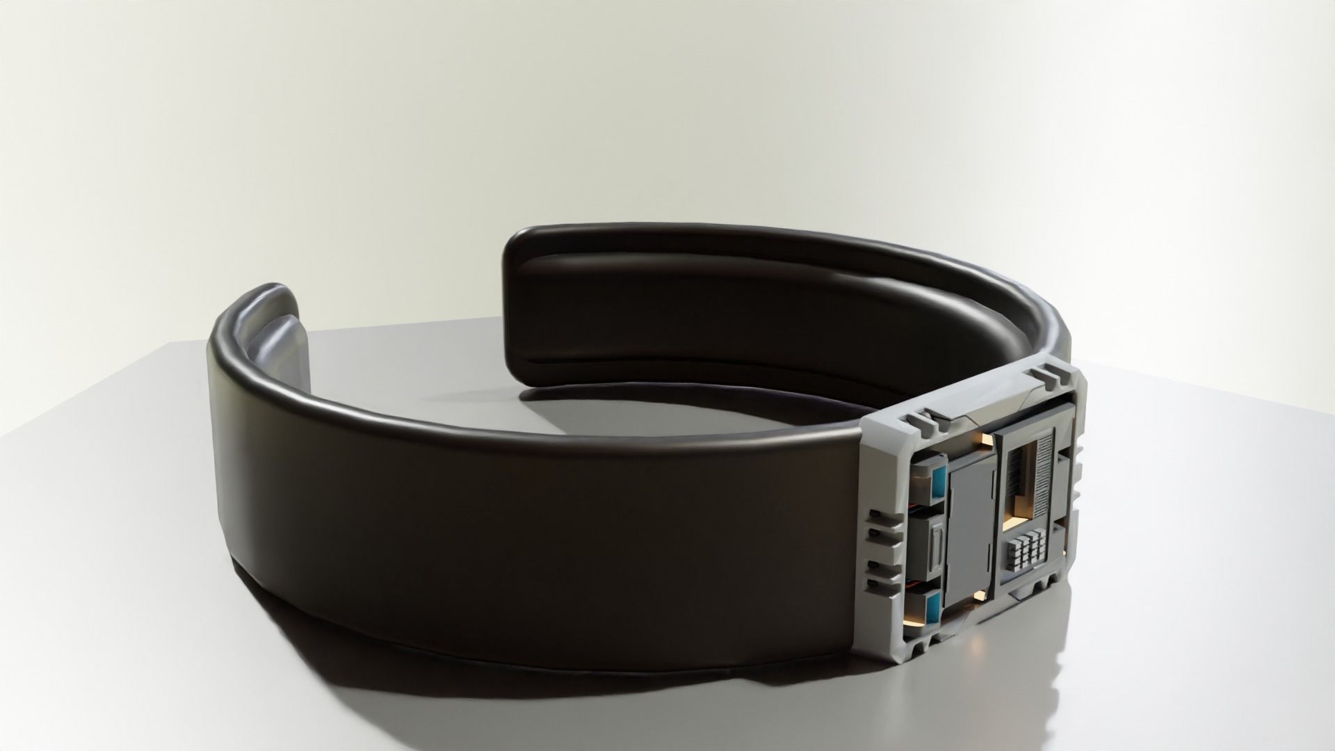 Low Poly Sci-Fi Bracelet C3PO Low-poly 3D model_6
