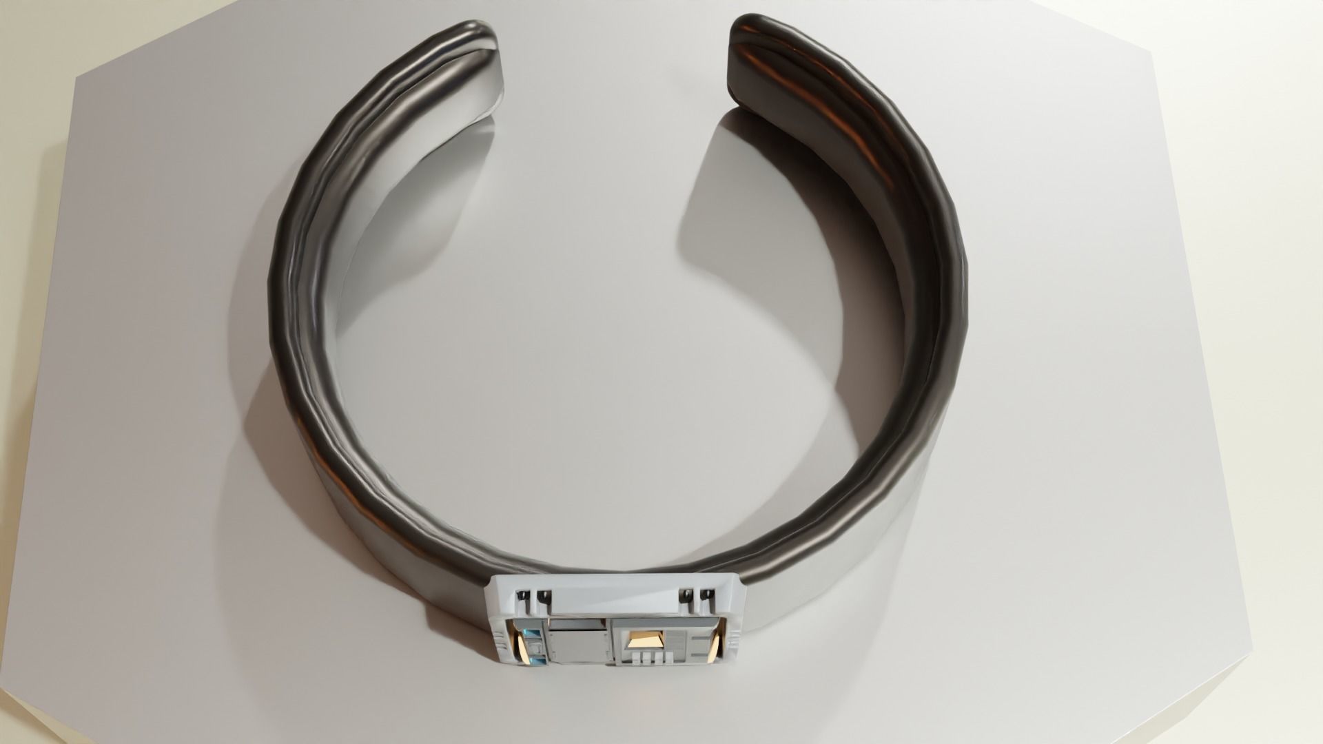 Low Poly Sci-Fi Bracelet C3PO Low-poly 3D model_8