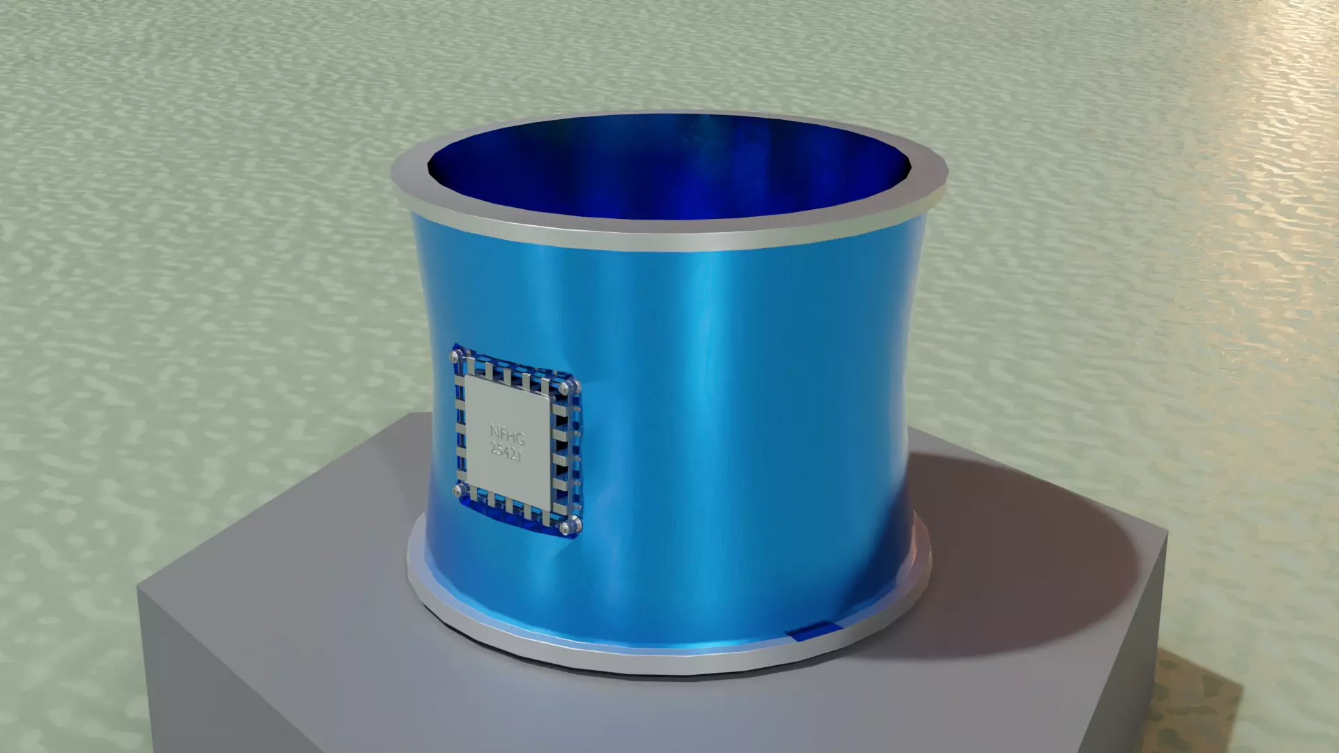 Low Poly Sci-Fi Bracelet Solo Low-poly 3D model_0