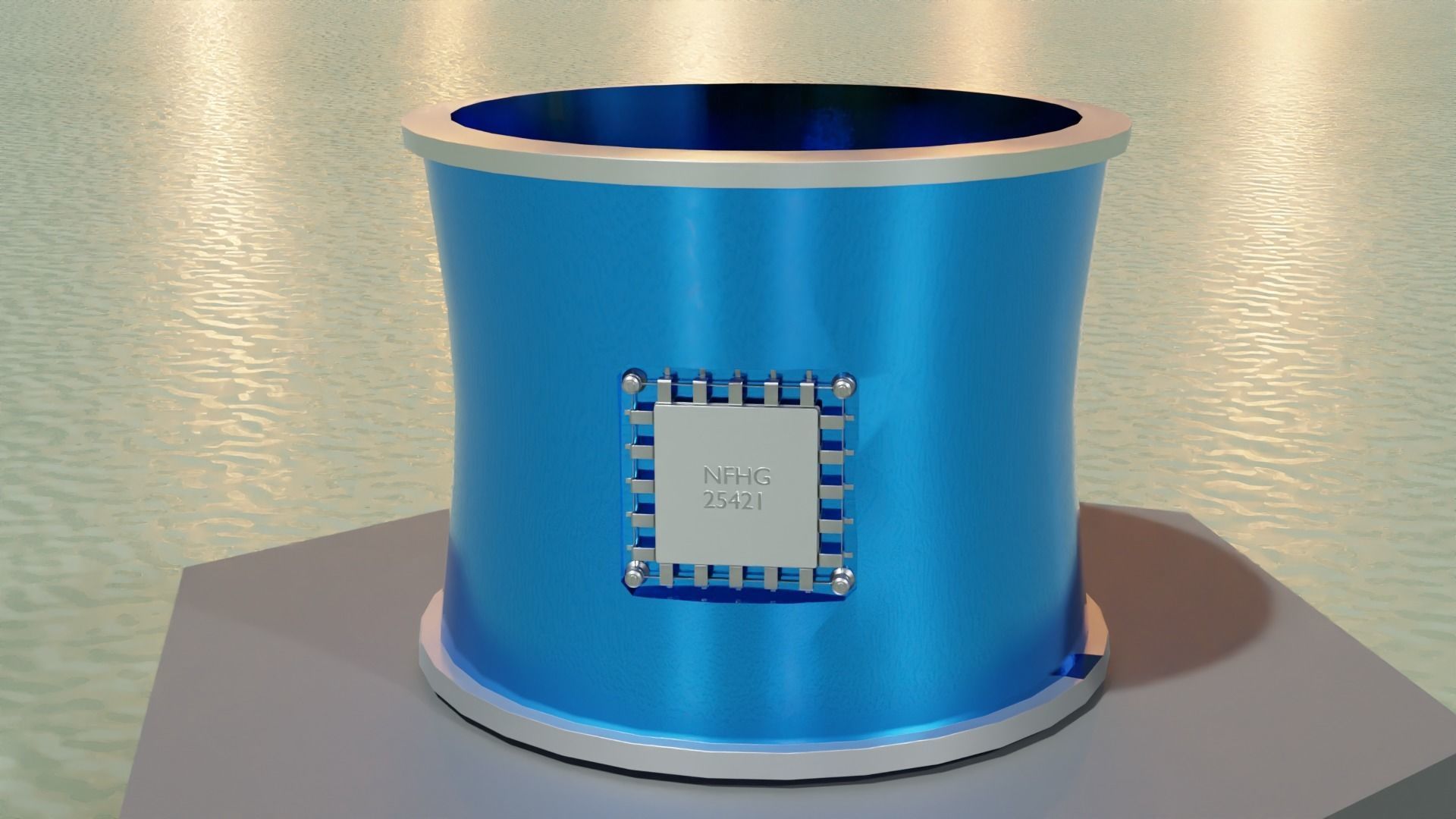 Low Poly Sci-Fi Bracelet Solo Low-poly 3D model_2