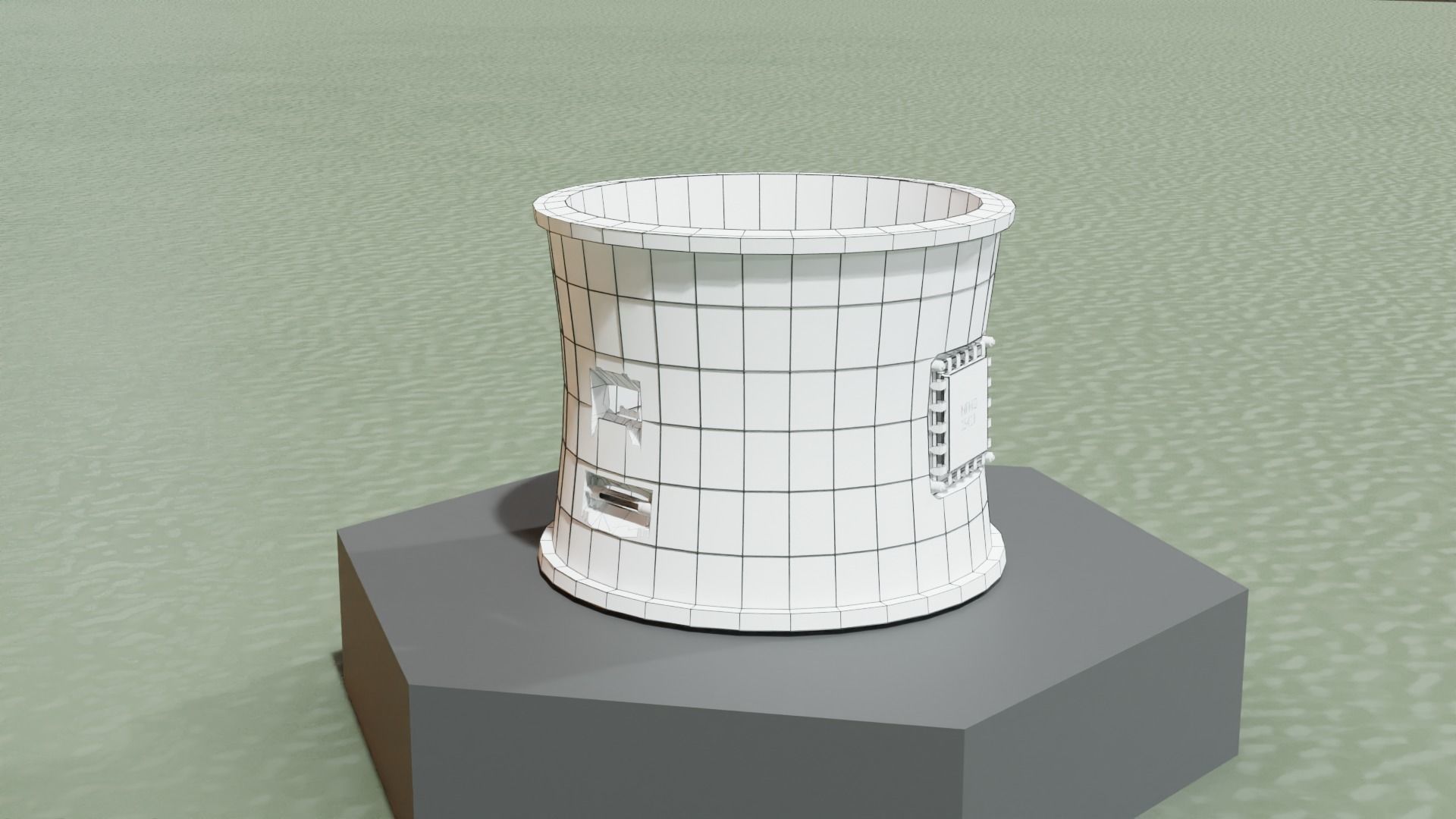 Low Poly Sci-Fi Bracelet Solo Low-poly 3D model_5