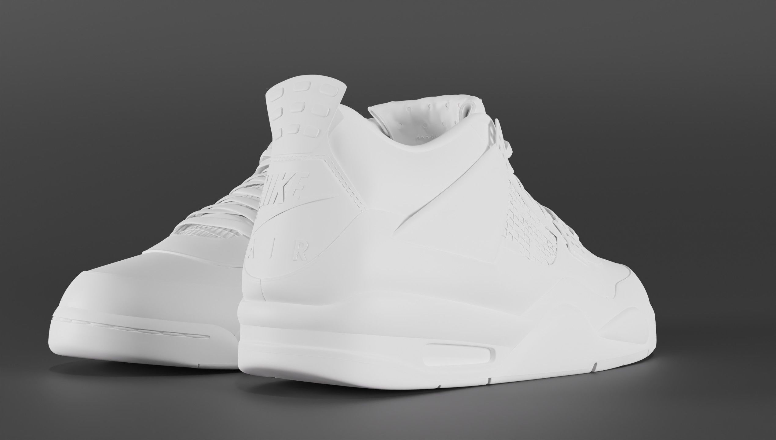 Jordan 4 Union LA Desert Moss Low-poly 3D model_35