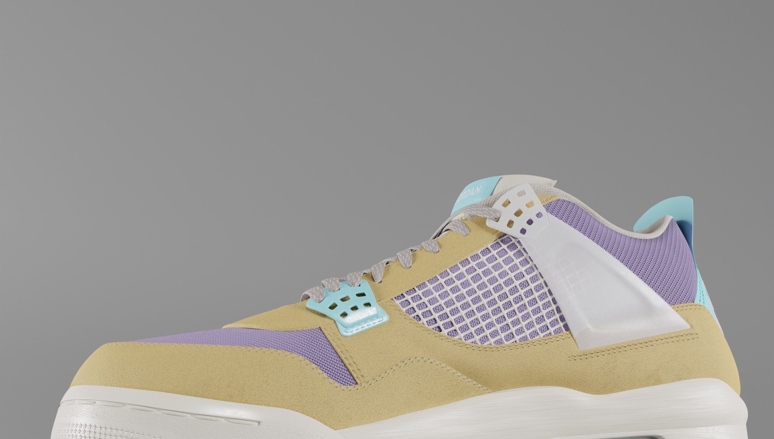 Jordan 4 Union LA Desert Moss Low-poly 3D model_51