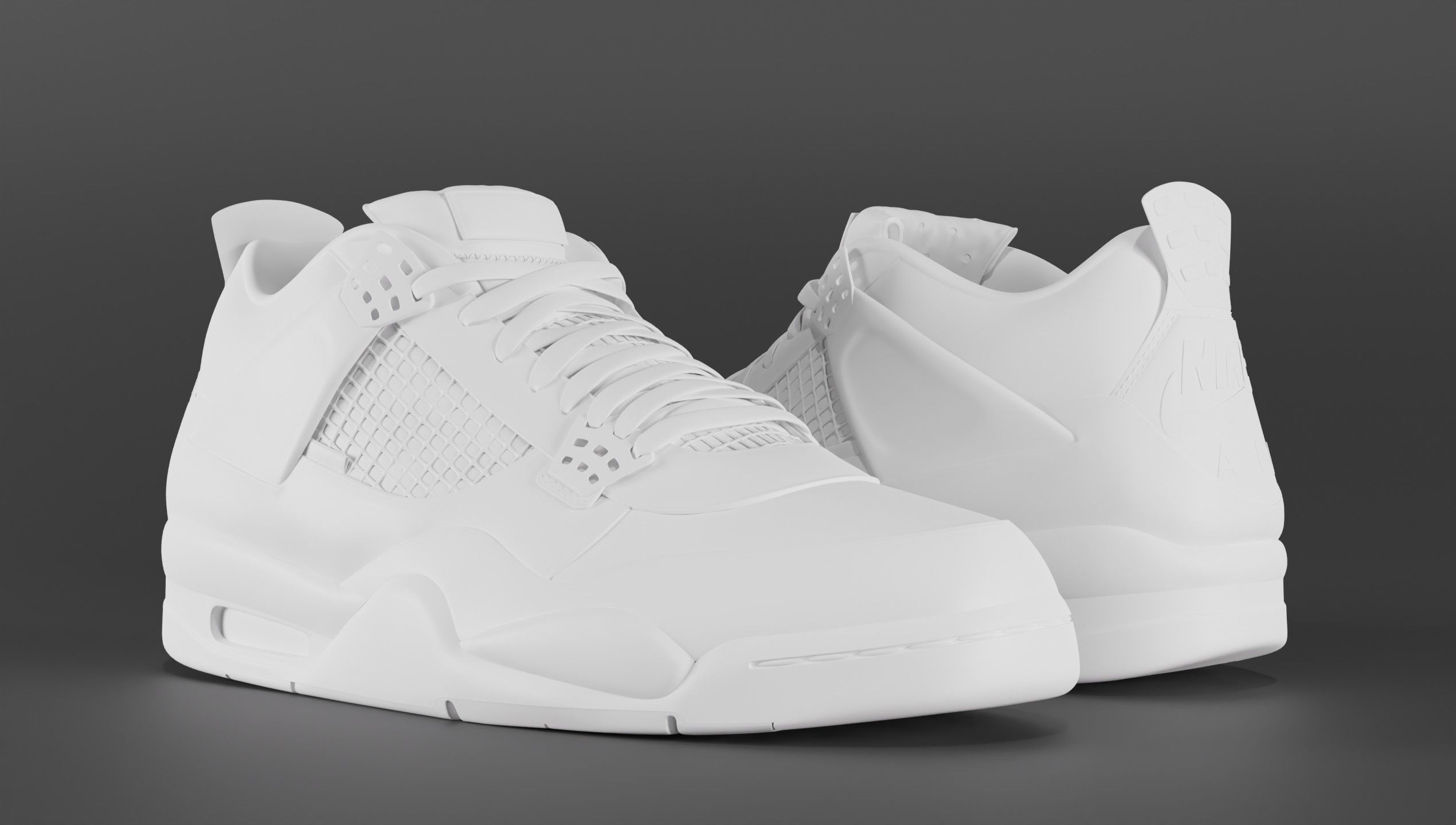Jordan 4 Union LA Desert Moss Low-poly 3D model_23