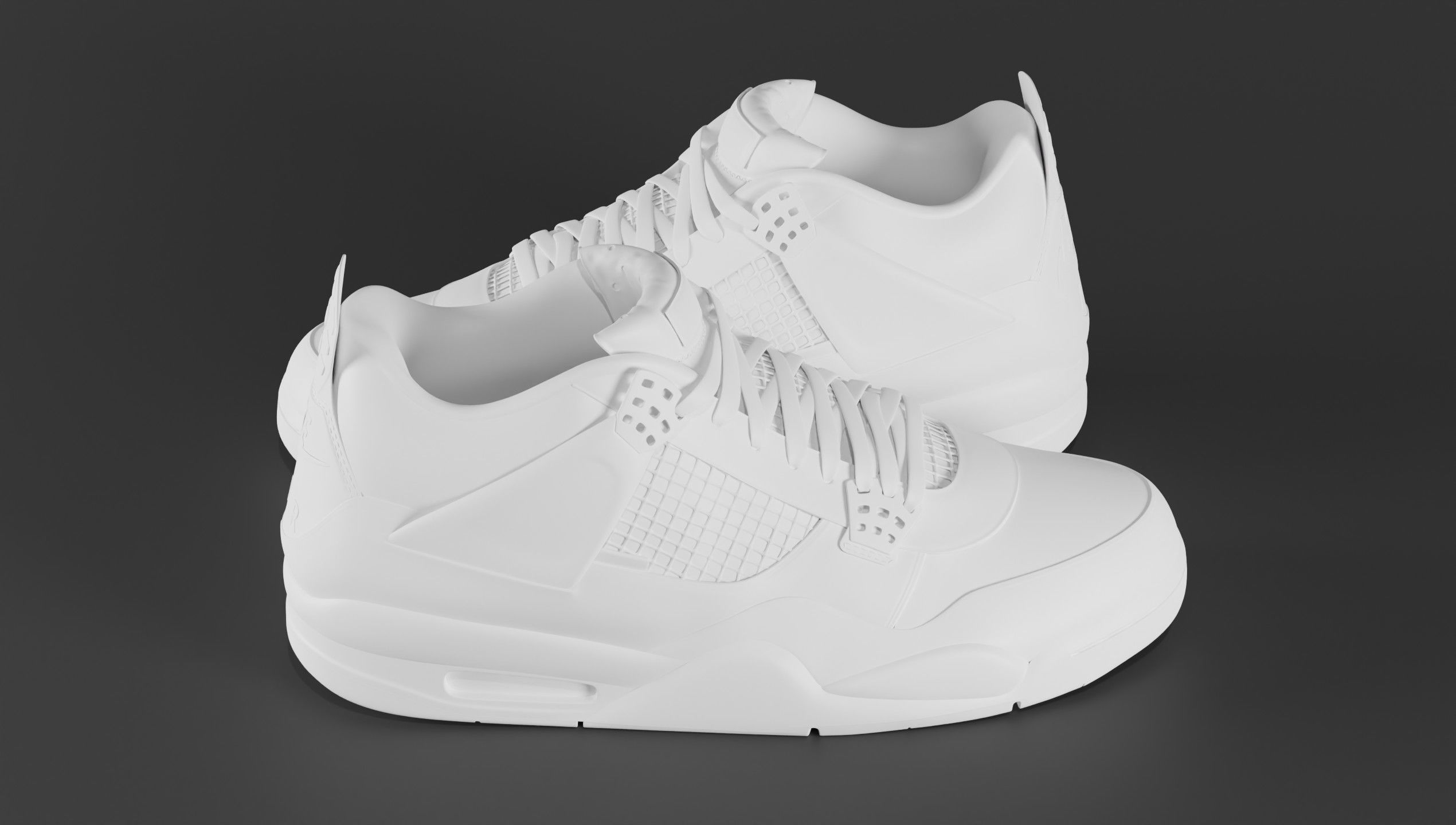Jordan 4 Union LA Desert Moss Low-poly 3D model_31