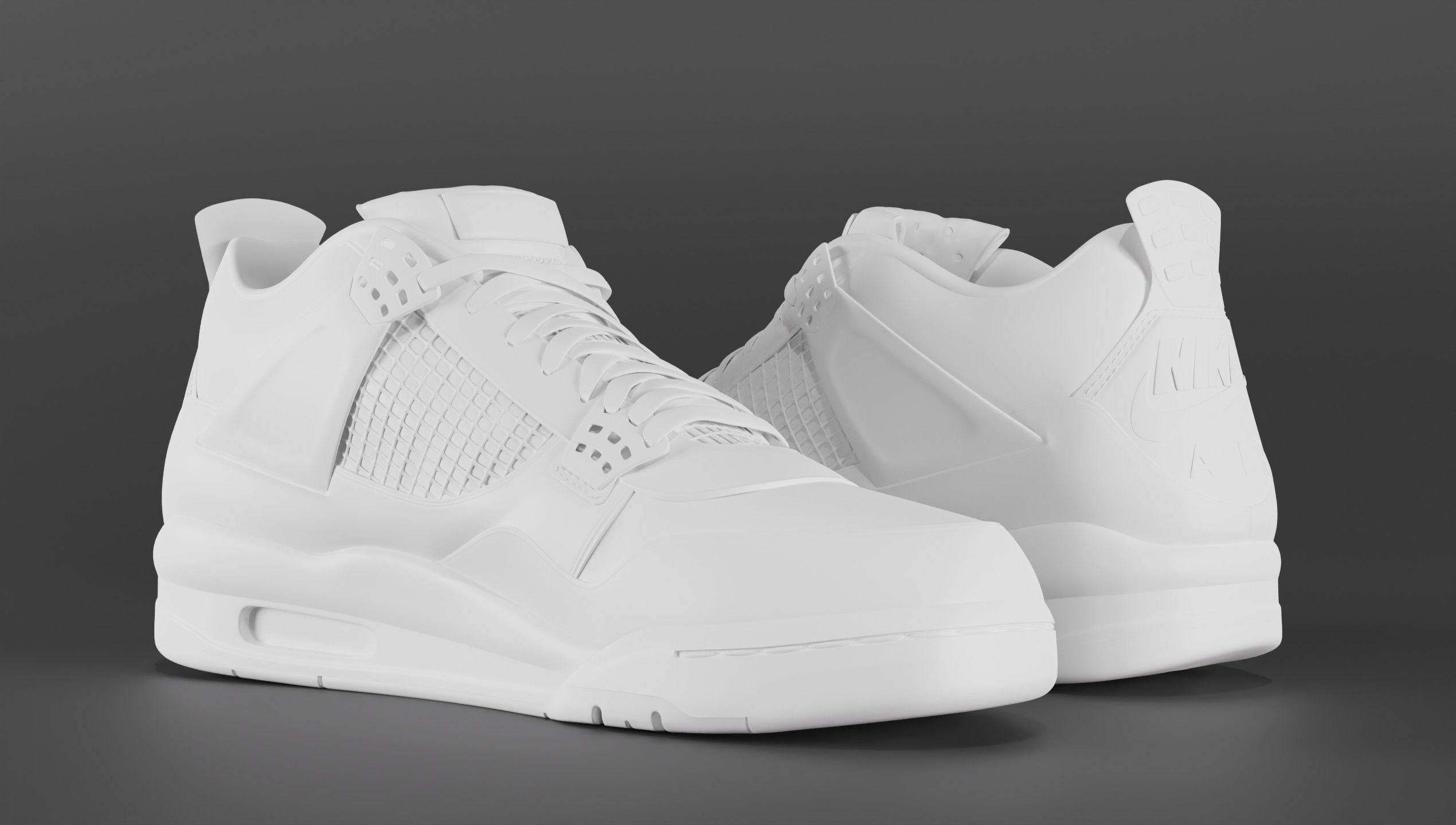 Jordan 4 Union LA Desert Moss Low-poly 3D model_49