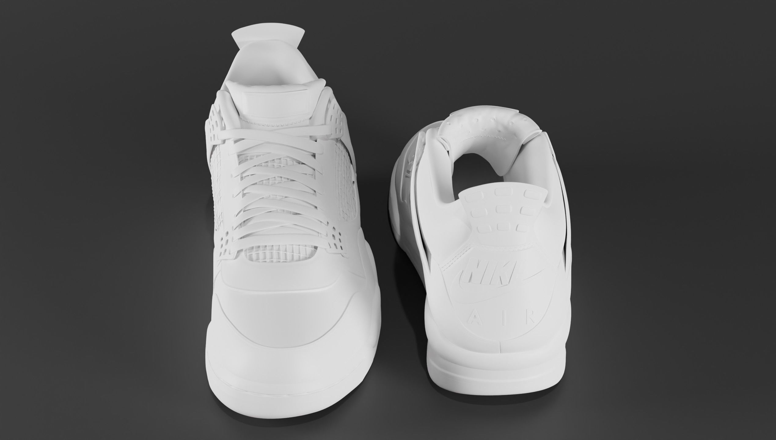 Jordan 4 Union LA Desert Moss Low-poly 3D model_45