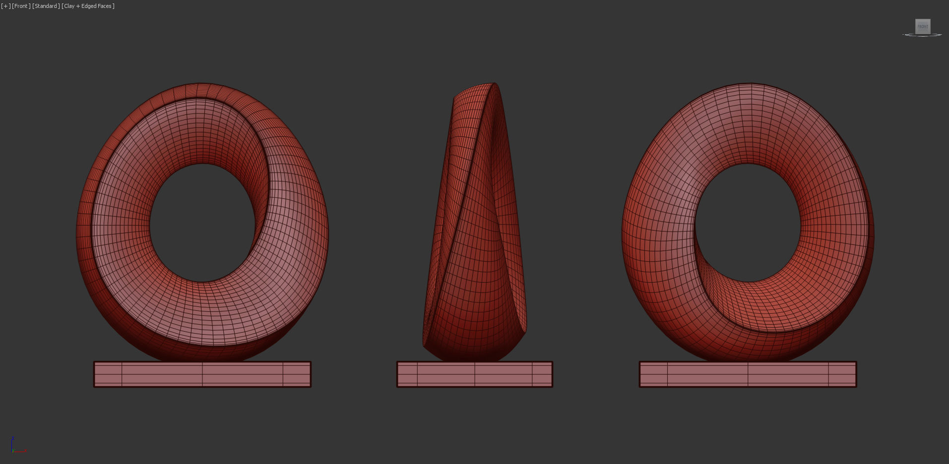 Abstract sculpture Mobius 3D model_4