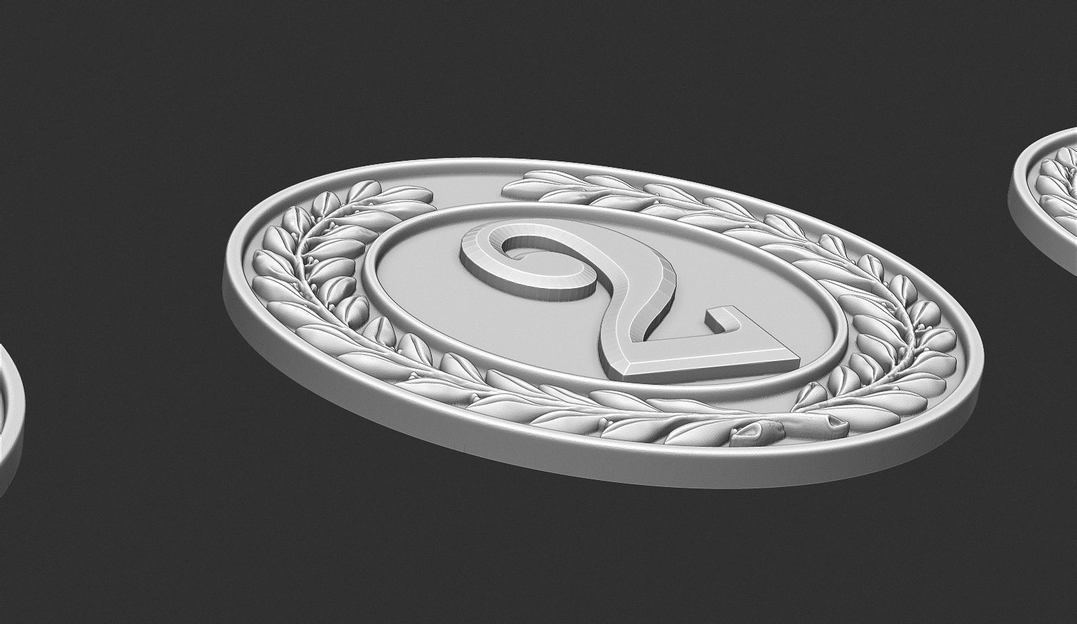 Award Medal 1st 2nd 3rd 3D print model_7