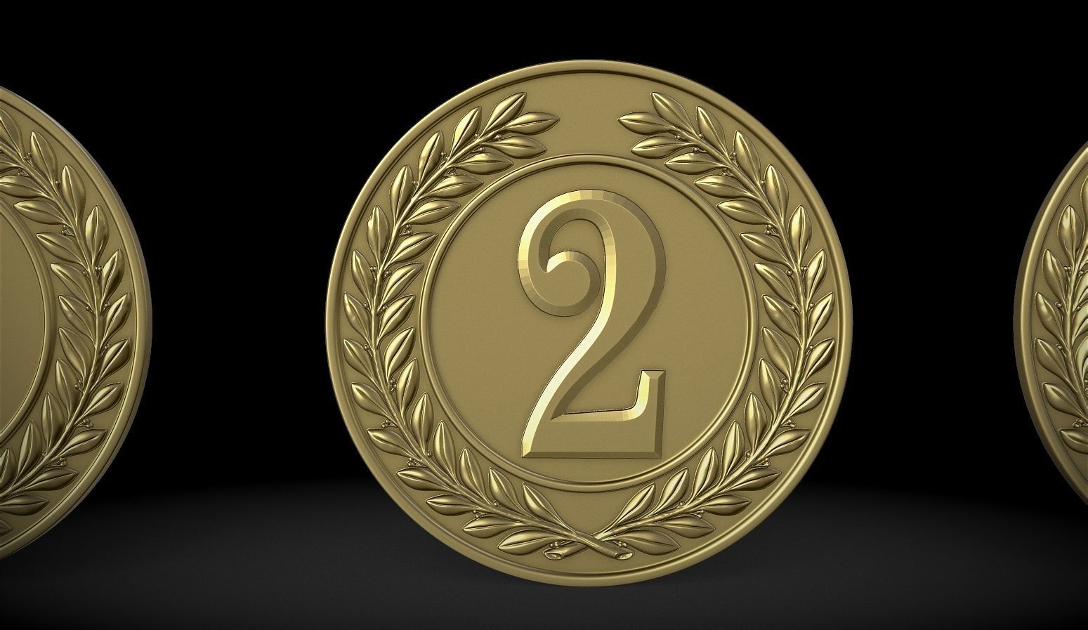 Award Medal 1st 2nd 3rd 3D print model_4