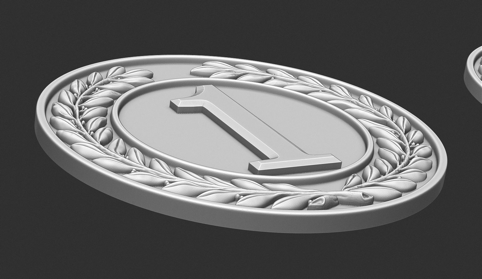 Award Medal 1st 2nd 3rd 3D print model_8