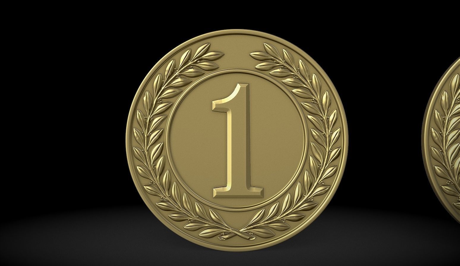 Award Medal 1st 2nd 3rd 3D print model_3