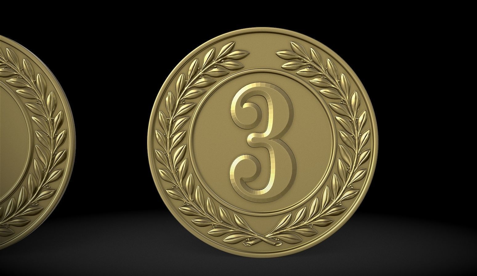 Award Medal 1st 2nd 3rd 3D print model_5