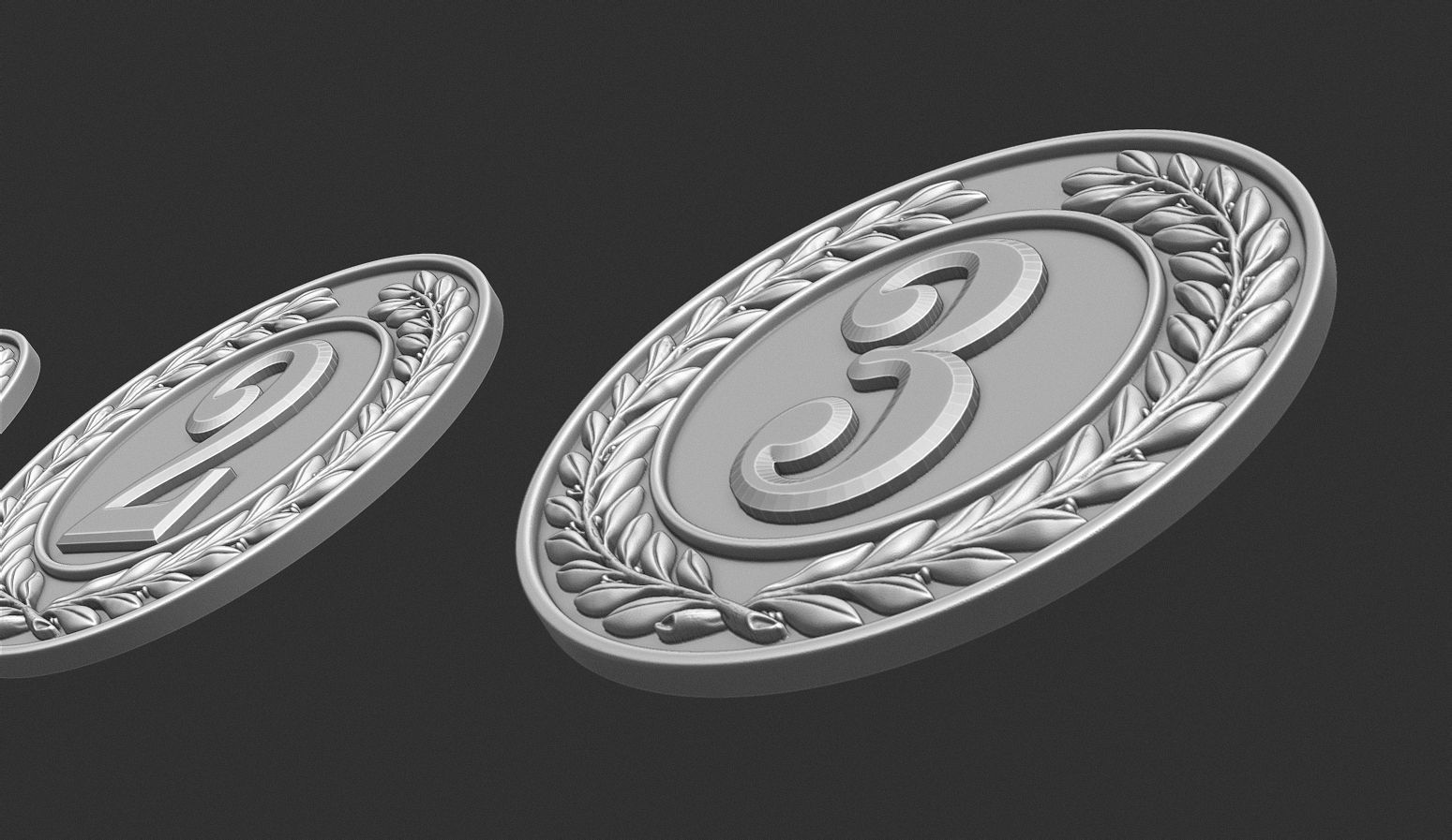 Award Medal 1st 2nd 3rd 3D print model_6