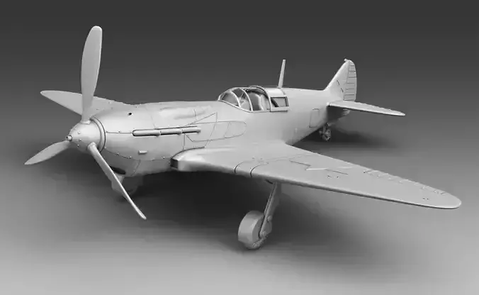 Soviet plane Lagg-3 3D print model