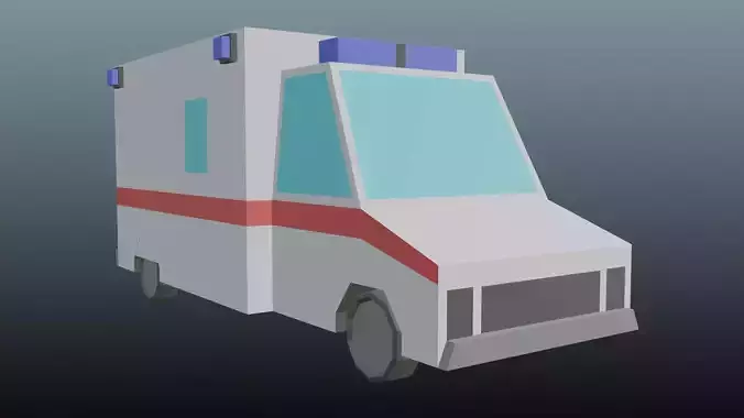 Lowpoly Ambulance
