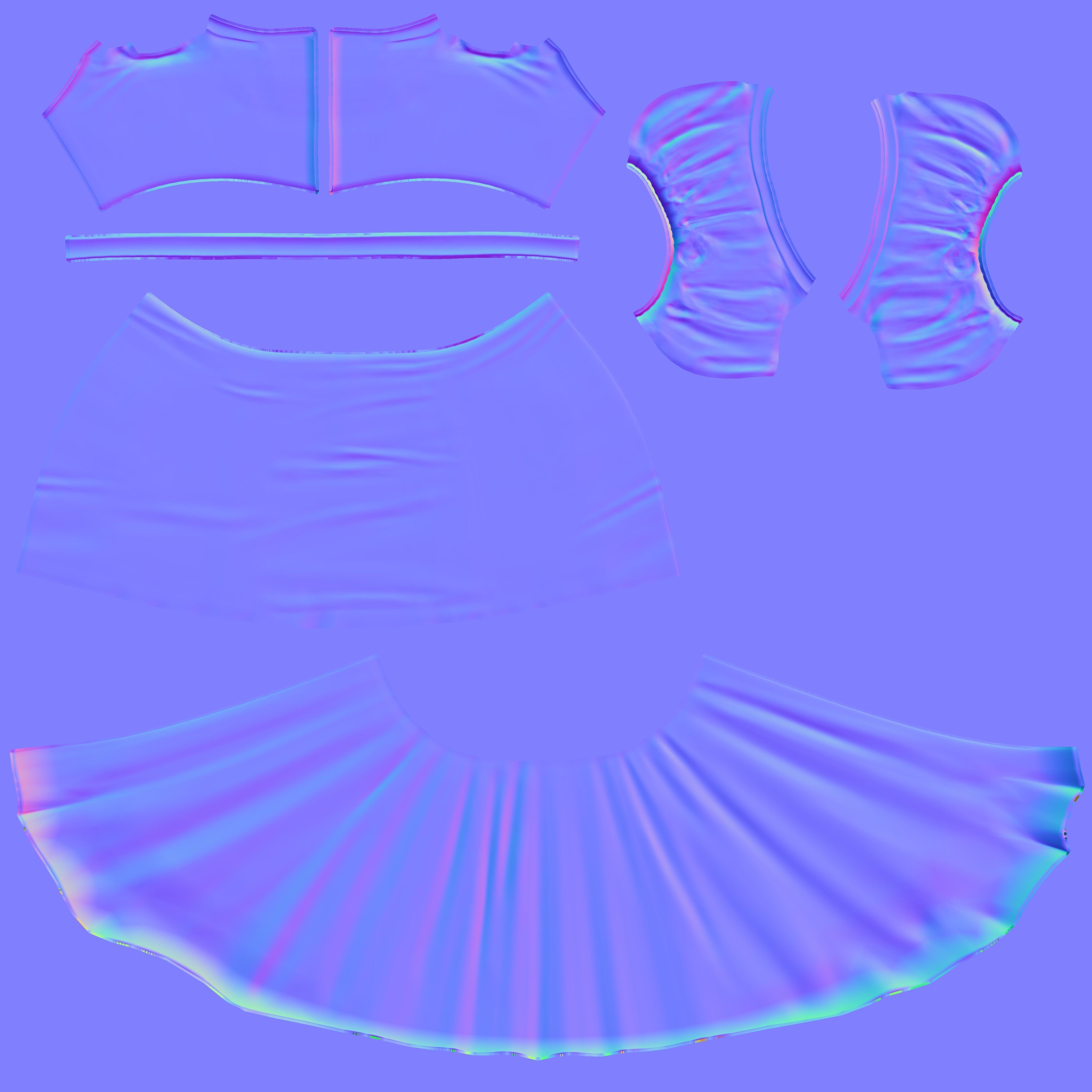 Evening Ball Prom Gown Sleeveless Dress Low-poly 3D model_10