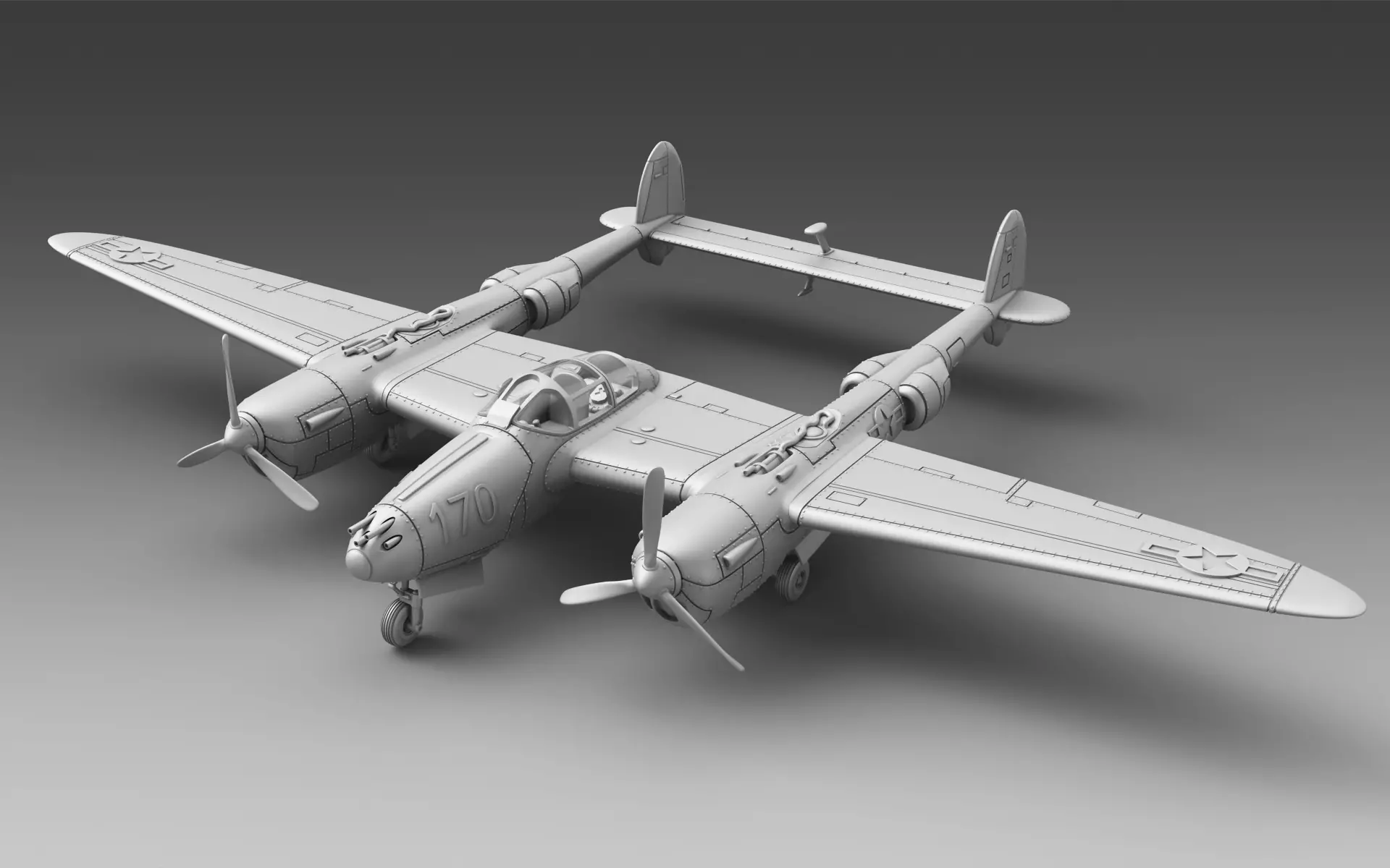 Soviet plane P-38 3D print model_0
