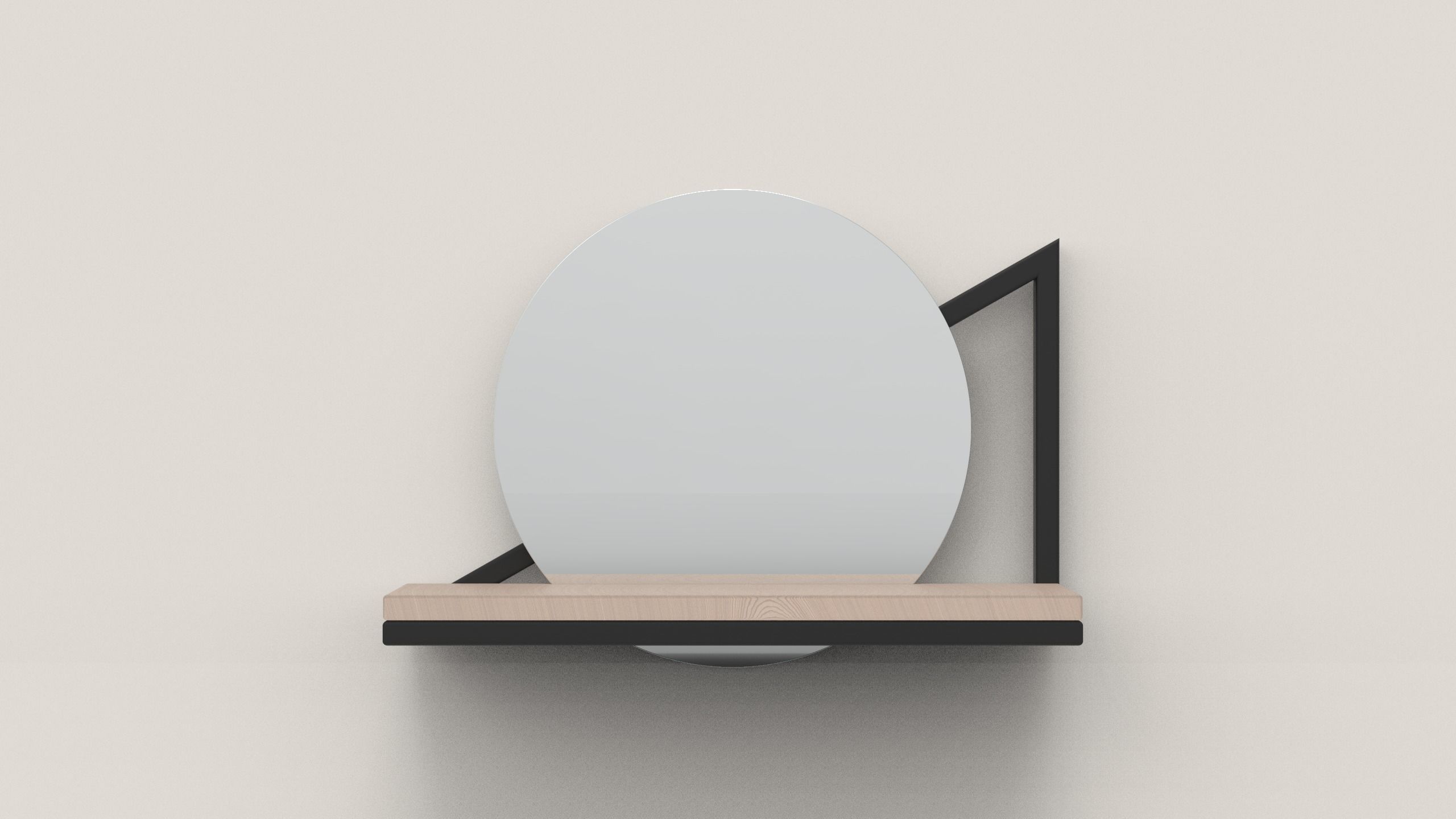 Mirror Shelf 3D model_4