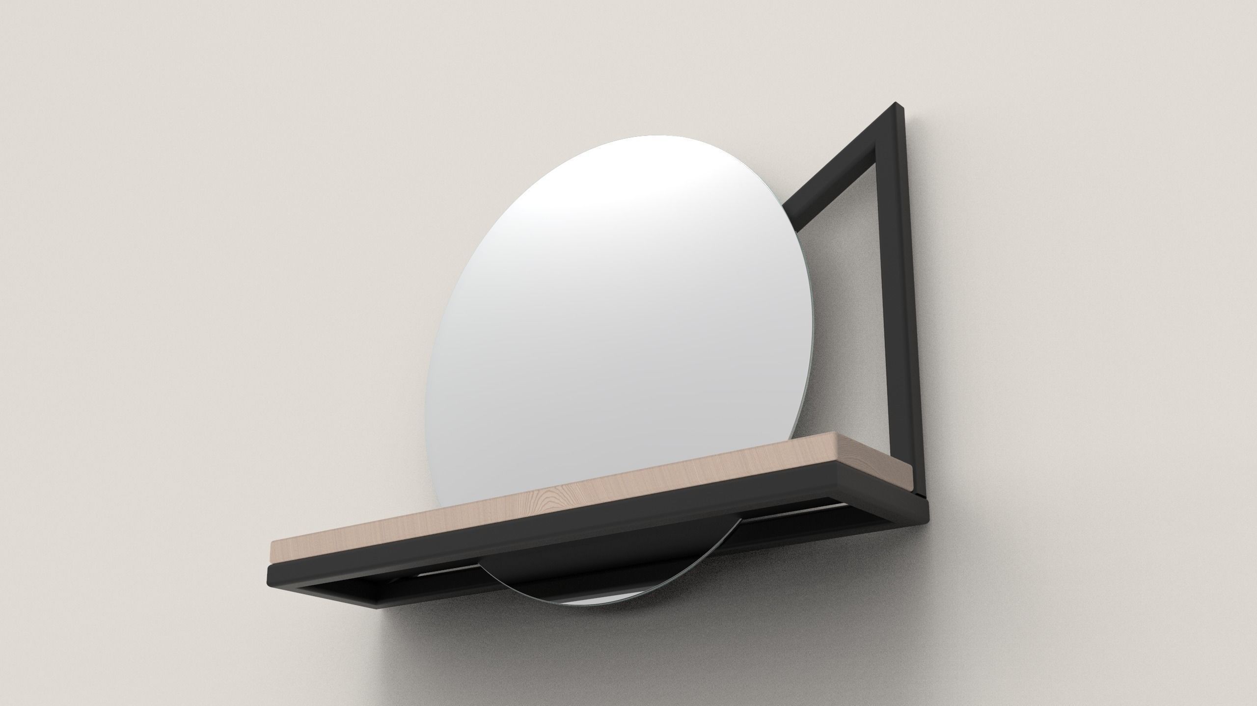 Mirror Shelf 3D model_3