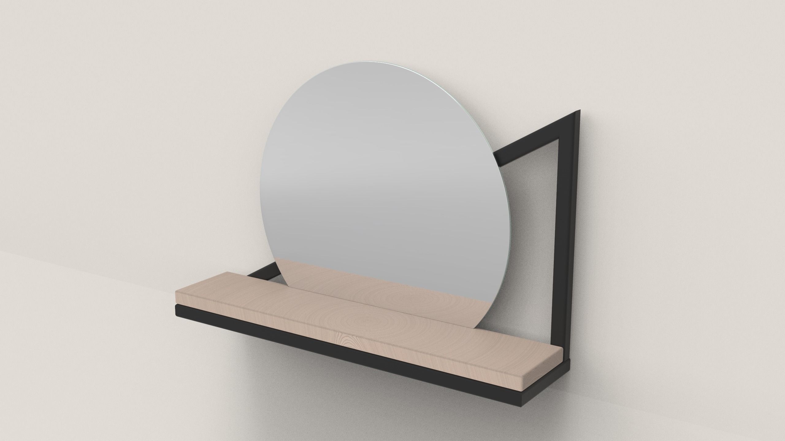 Mirror Shelf 3D model_2