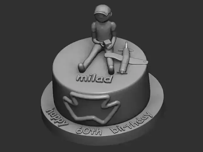 3d model cake topper