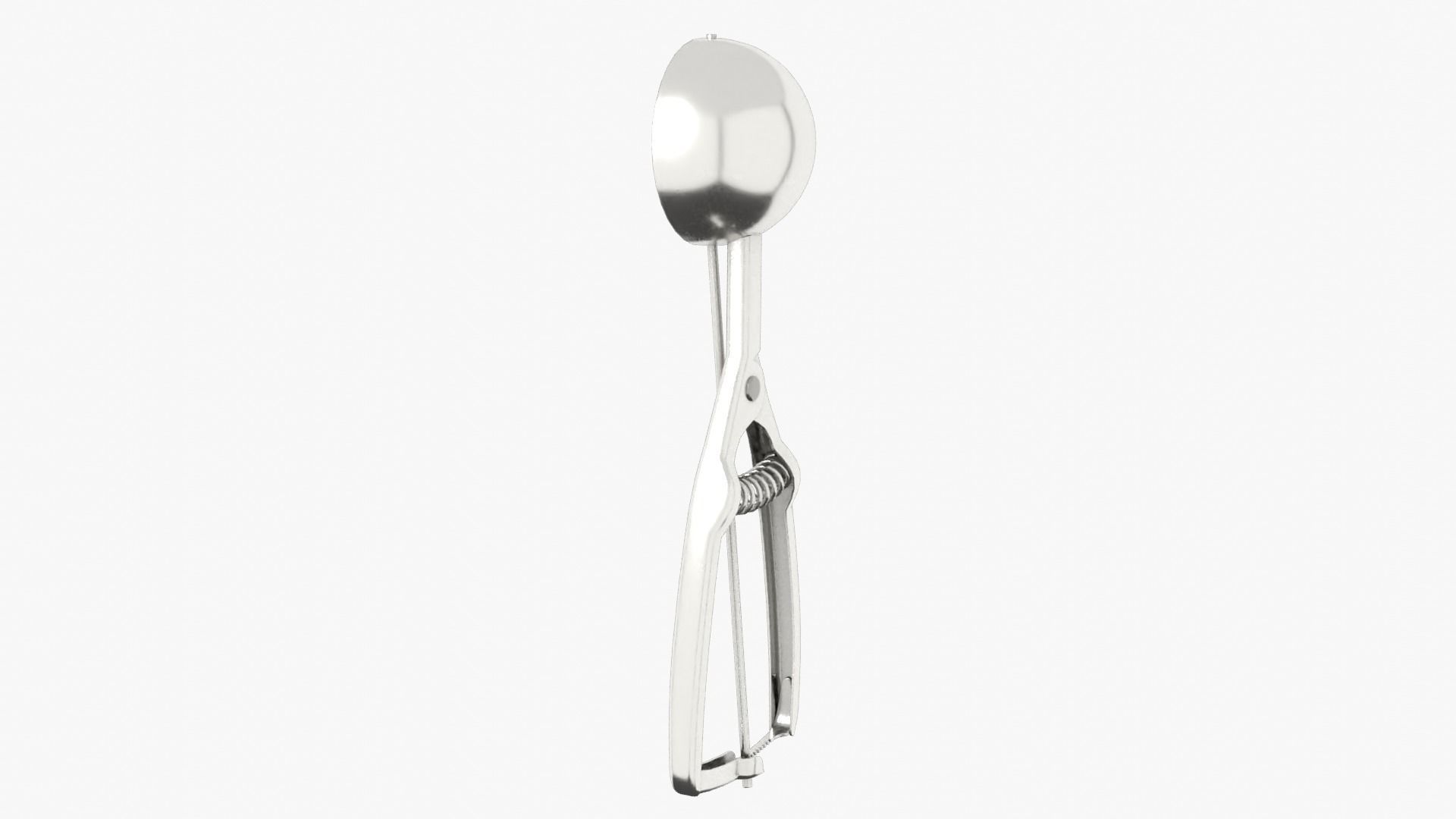 Ice Cream Scoop Low-poly 3D model_6