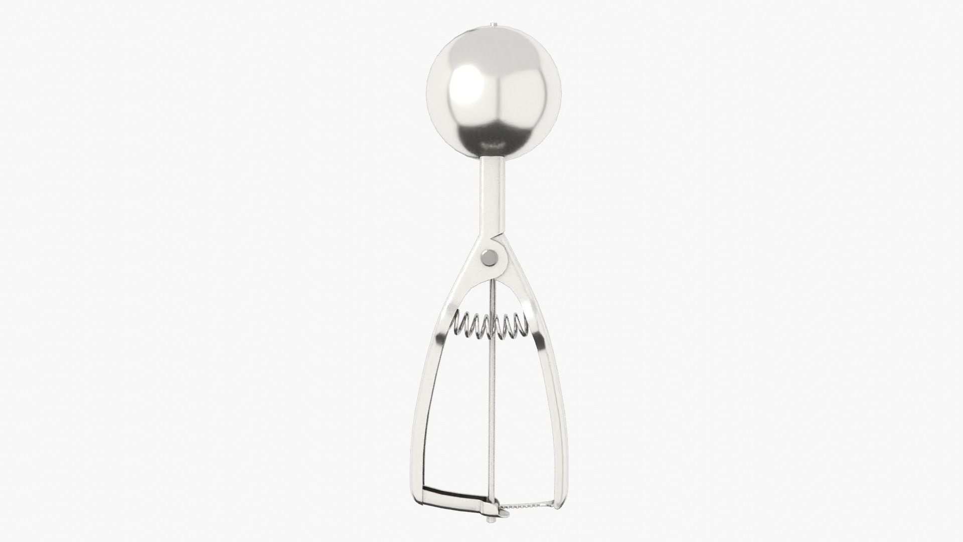 Ice Cream Scoop Low-poly 3D model_8