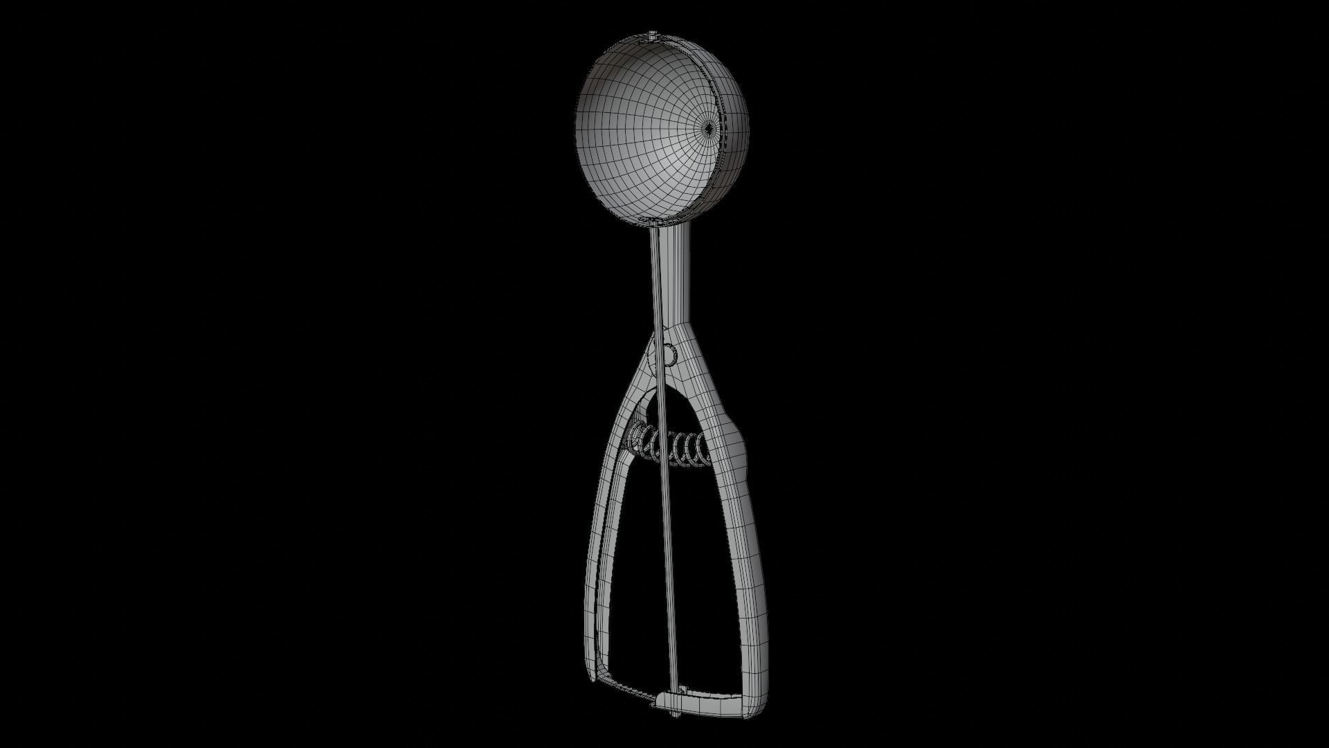 Ice Cream Scoop Low-poly 3D model_14