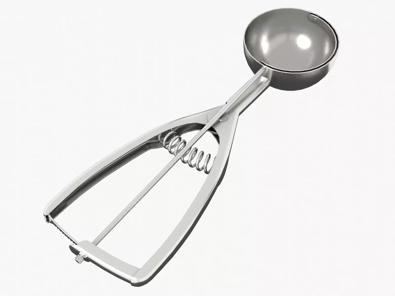 Ice Cream Scoop Low-poly 3D model_0