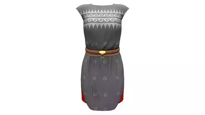 Torn Edges Side Slits Tribal Dress