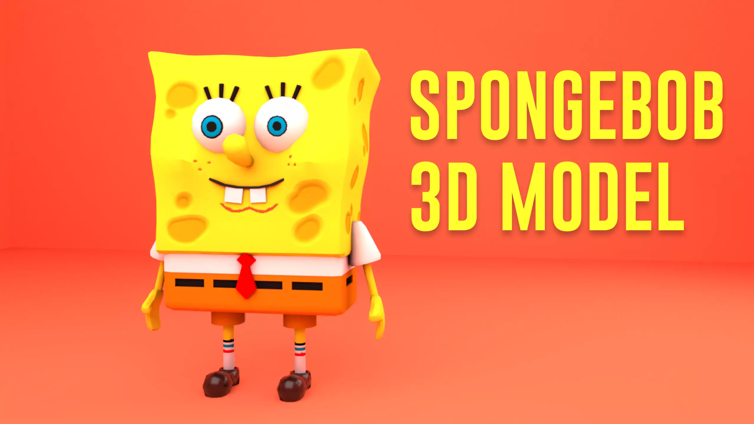 SPONGEBOB HIGH 3D MODEL Low-poly 3D model_0