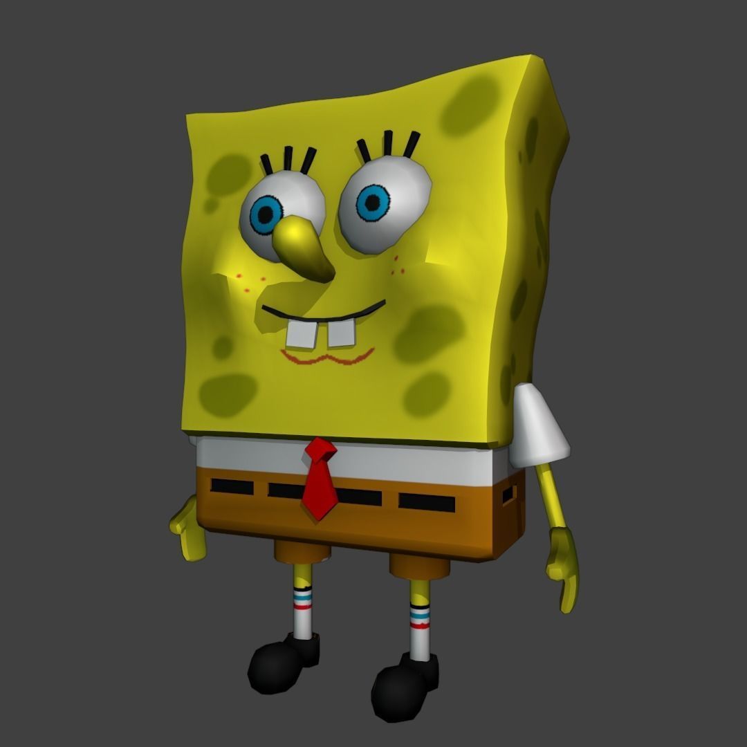 SPONGEBOB HIGH 3D MODEL Low-poly 3D model_2