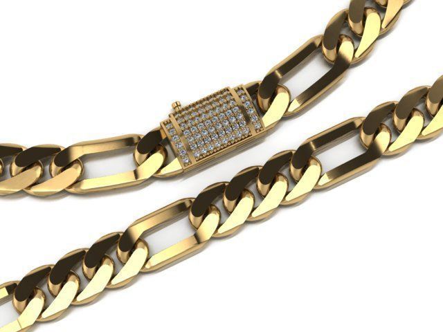 cuban link 3D print model_4