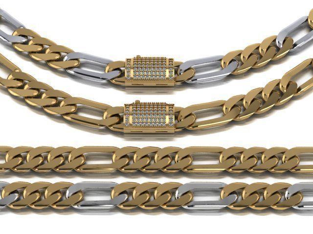 cuban link 3D print model_11