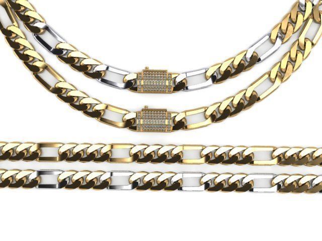 cuban link 3D print model_2