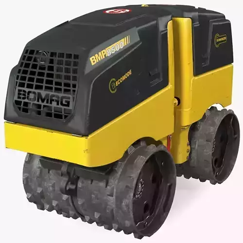 Trench Roller Bomag BMP 8500 Dirty 3D model