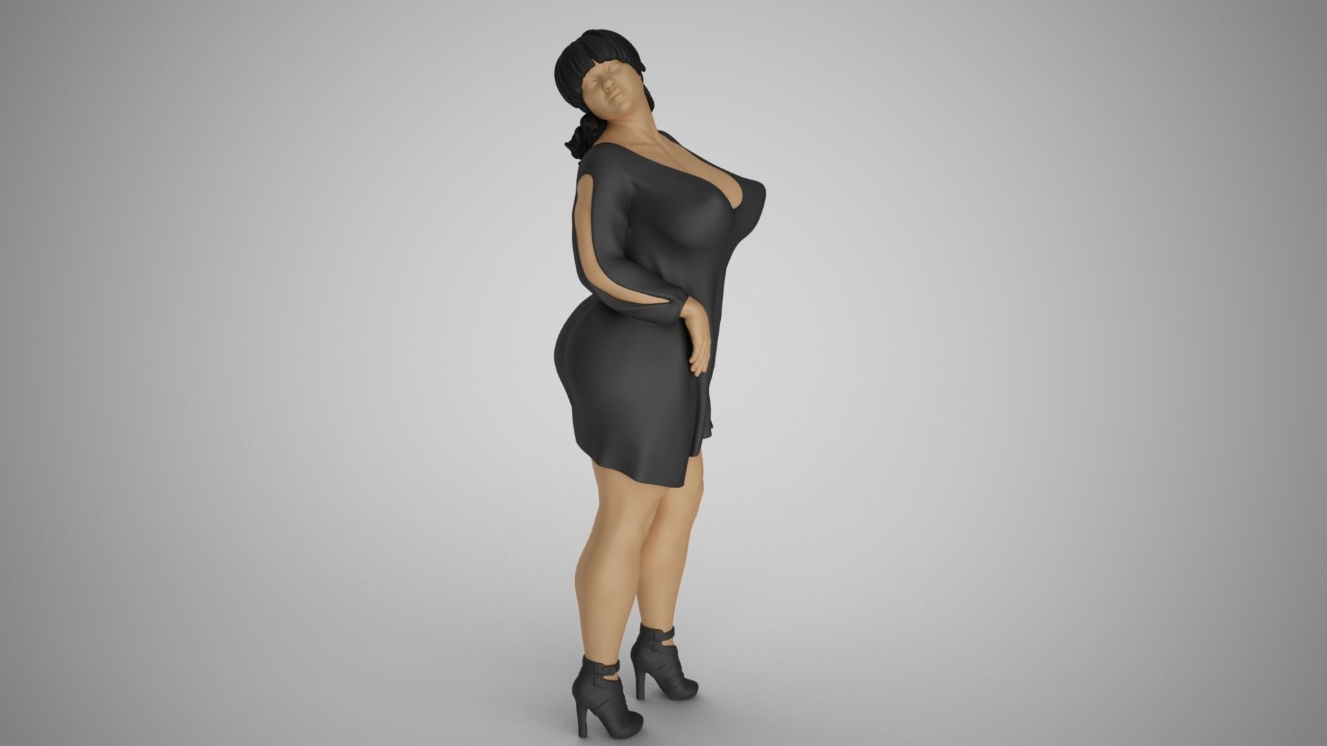 Reckless Heavy Woman 3D print model_4