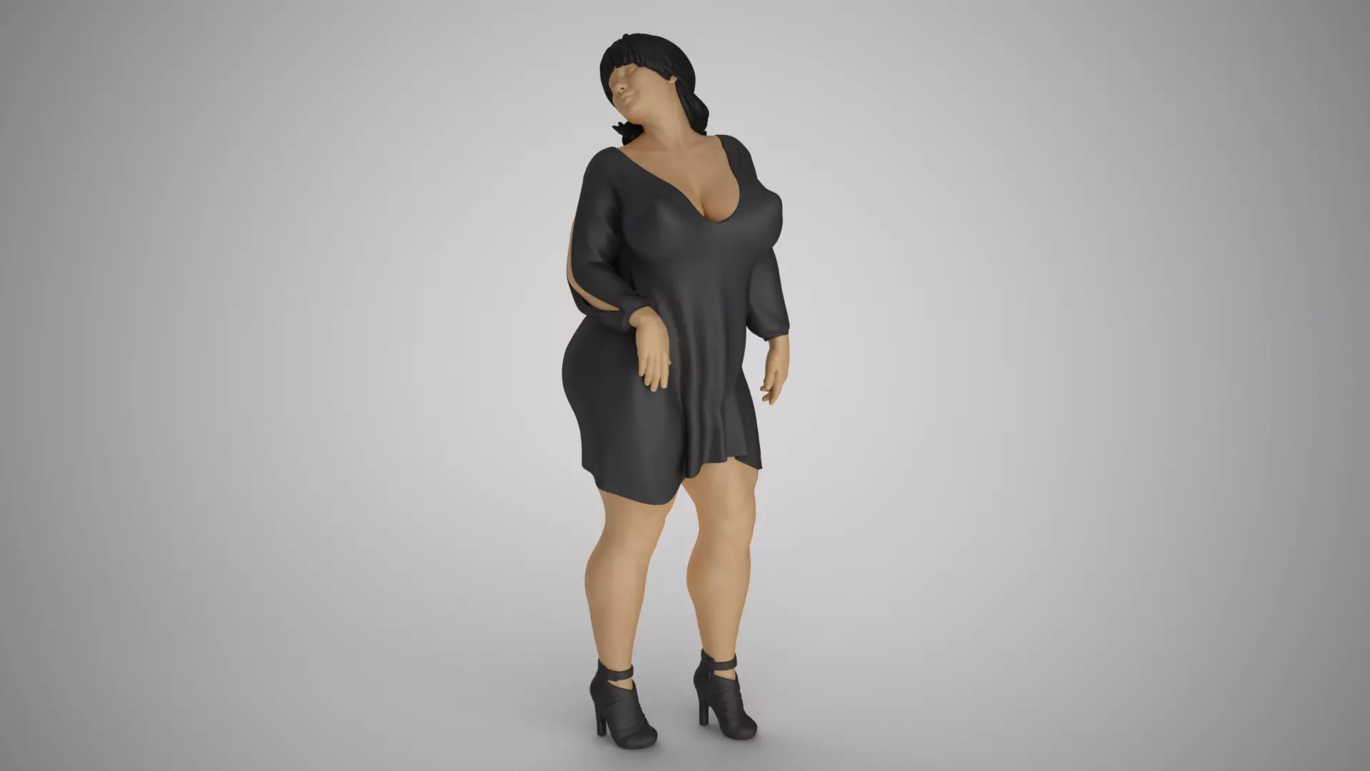 Reckless Heavy Woman 3D print model_0