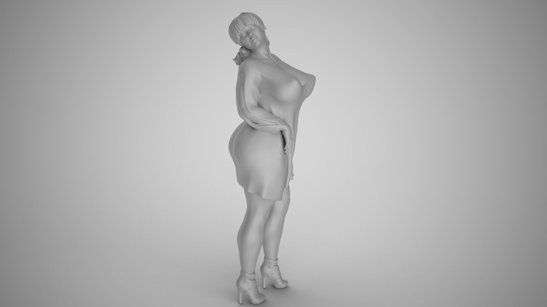 Reckless Heavy Woman 3D print model_3