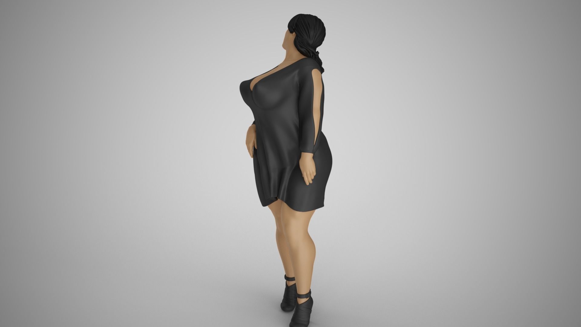Reckless Heavy Woman 3D print model_9