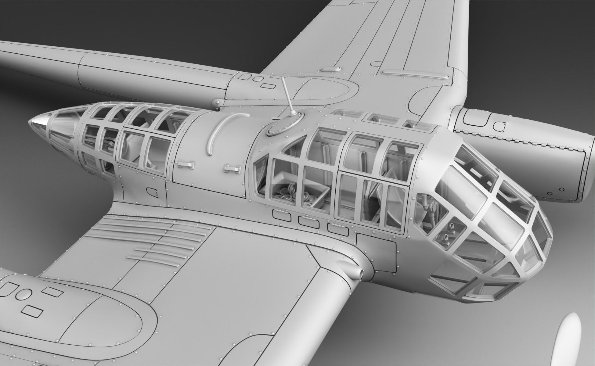 German plane F-189 3D print model_2