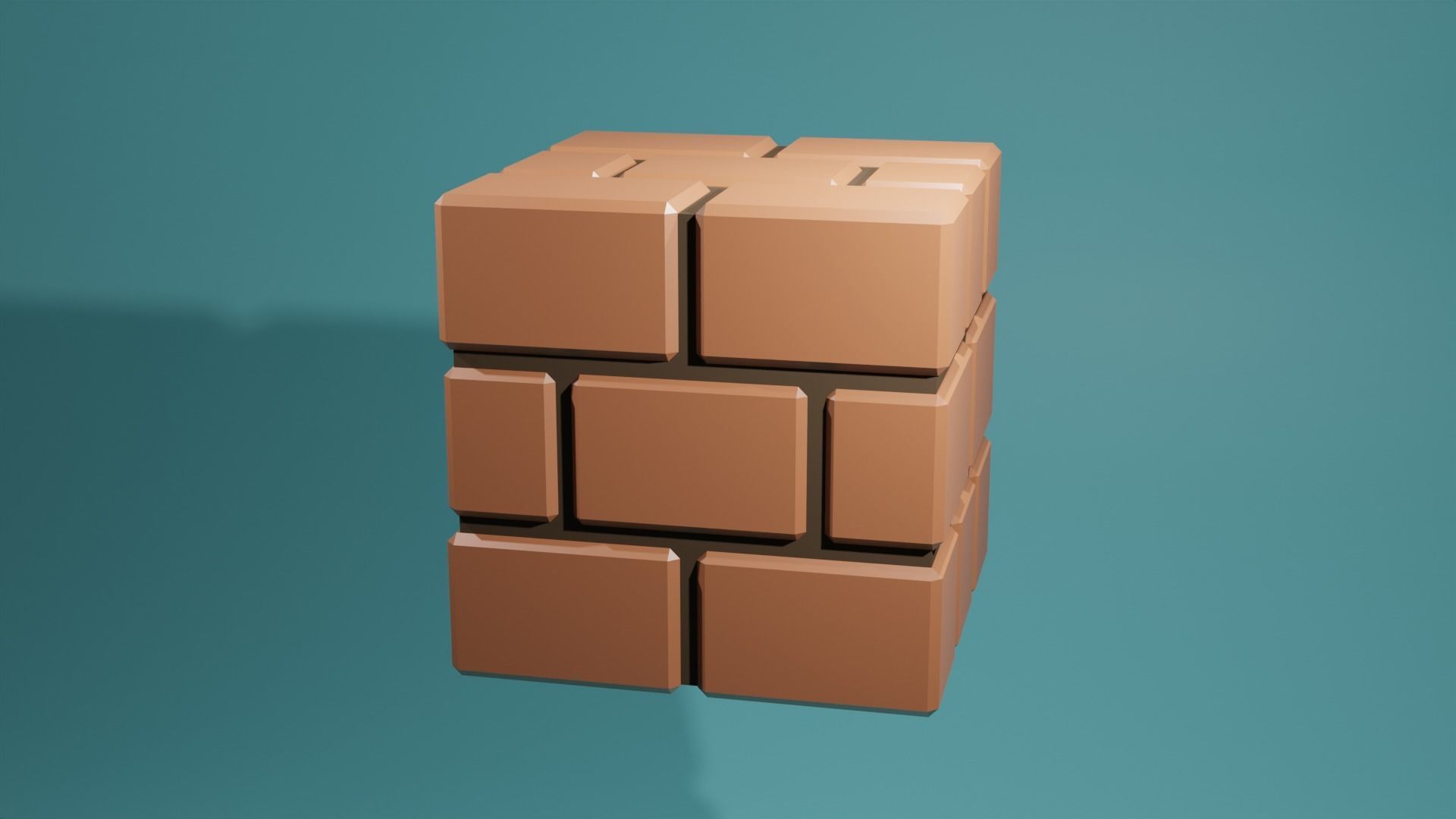 Game asset Brick 3D model_1