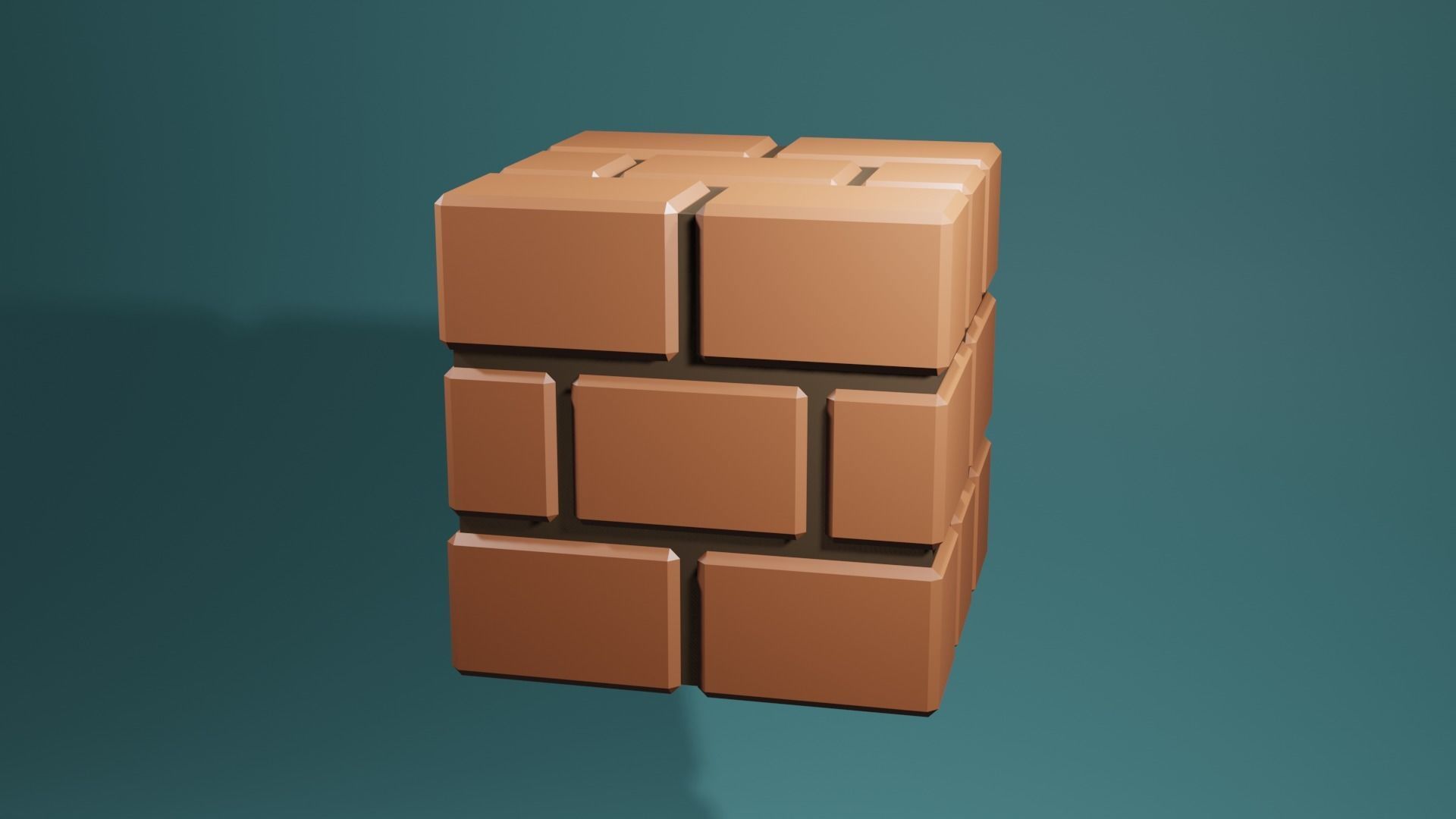 Game asset Brick 3D model_2