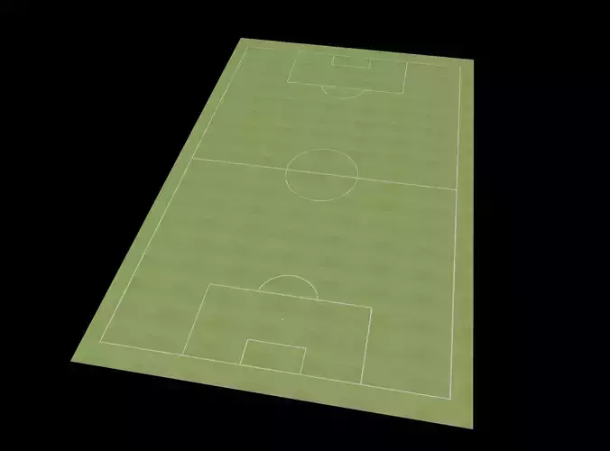 Football Field with different texture options Low-poly 3D model