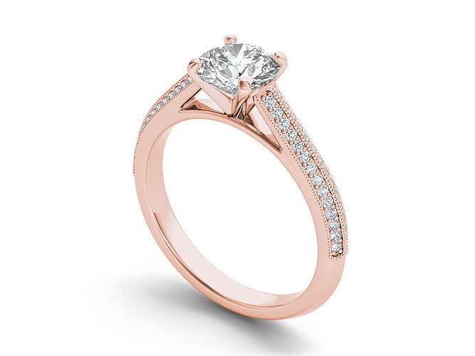 engagement ring diamand 3D print model