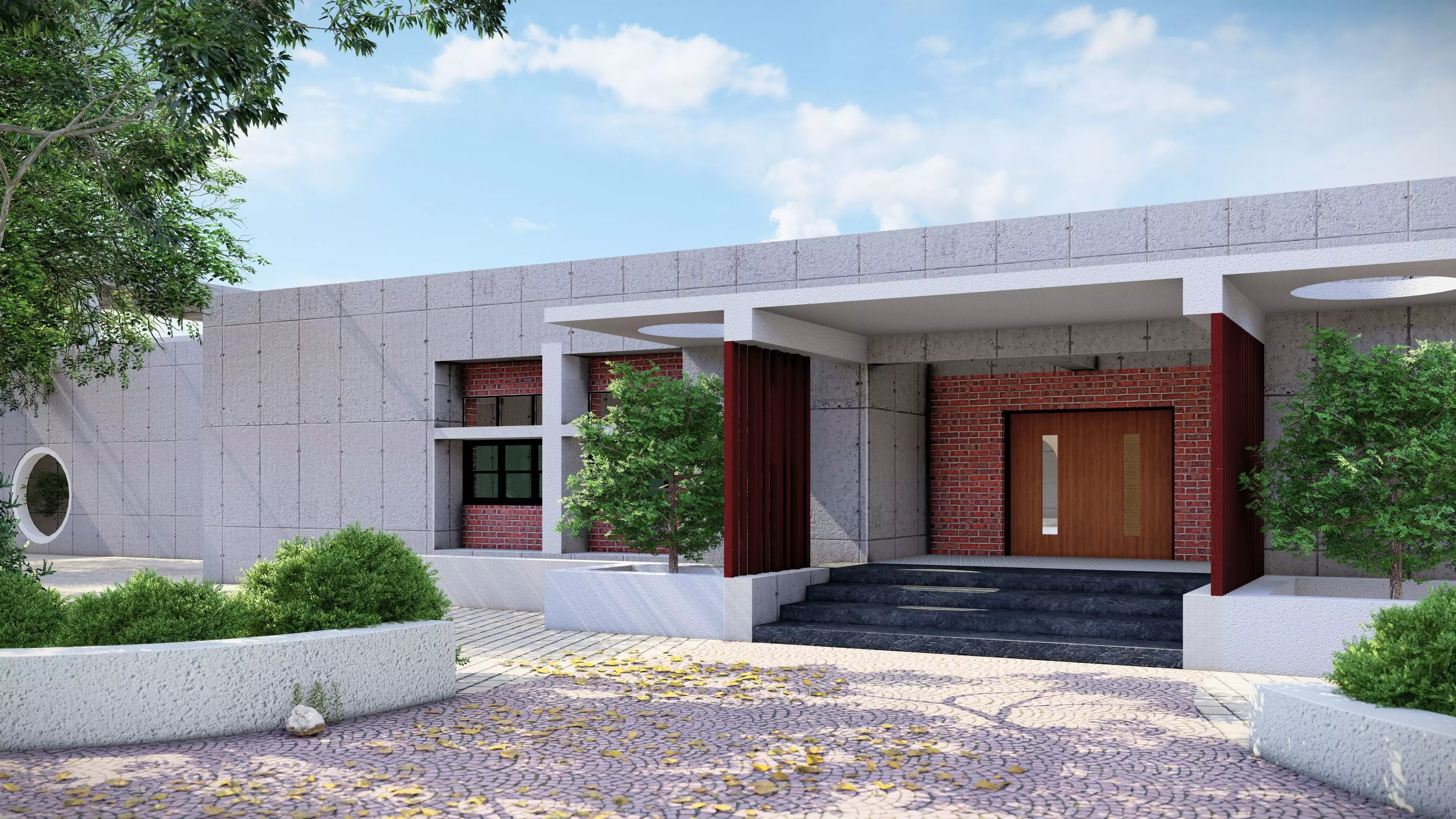 UNIVERSITY CAMPUS SKETCHUP MODEL Low-poly 3D model_0